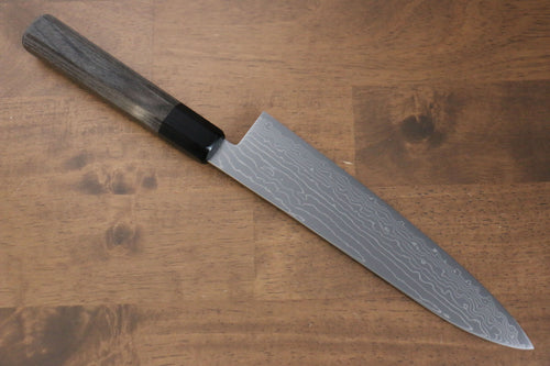 Kajin acier spécial au cobalt Damas Gyuto  210mm Bois de pakka Gris Manipuler - japanny-FR