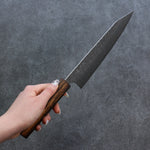 Yoshimi Kato R2/SG2 Damas Kirituke Gyuto  210mm Chêne brûlé Manipuler - japanny-FR