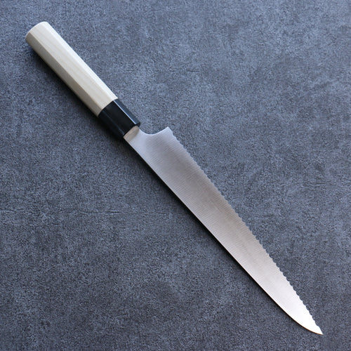Seisuke Acier Inoxydable couteau à pain  240mm Magnolia Manipuler - japanny-FR