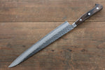 Seisuke AUSB Martelé Sujihiki  240mm Bois de Pakka marron Manipuler - japanny-FR