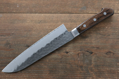 Seisuke AUSB Martelé Santoku  180mm Bois de Pakka marron Manipuler - japanny-FR