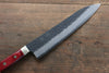 Seisuke Kurobeni Super Bleu Martelé Kurouchi Gyuto  210mm Bois de pakka rouge Manipuler - japanny-FR