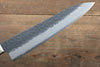 Seisuke Kurobeni Super Bleu Martelé Kurouchi Gyuto  210mm Bois de pakka rouge Manipuler - japanny-FR