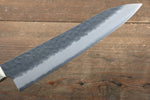 Seisuke Kurobeni Super Bleu Martelé Kurouchi Gyuto  210mm Bois de pakka rouge Manipuler - japanny-FR