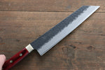 Seisuke Kurobeni Super Bleu Martelé Kurouchi Kirituke Gyuto  210mm Bois de pakka rouge Manipuler - japanny-FR