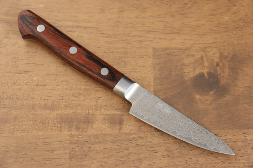 Seisuke Mokusei ZA-18 Finition miroir Damas Petite-utilité  80mm Bois de Pakka marron Manipuler - japanny-FR