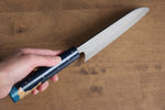 Makoto Kurosaki Shirokuma SPG2 Martelé(Maru) Santoku  165mm Bois (Laqué) Manipuler - japanny-FR