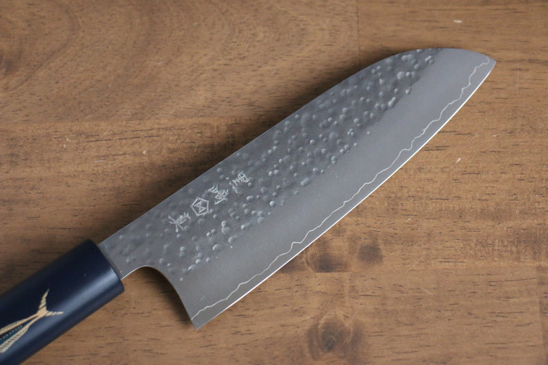 Makoto Kurosaki Sanma SPG2 Martelé(Maru) Santoku  165mm Bois (Laqué) Manipuler - japanny-FR