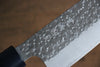 Makoto Kurosaki Sanma SPG2 Martelé(Maru) Santoku  165mm Bois (Laqué) Manipuler - japanny-FR