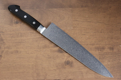 Seisuke Kagami AUS10 Finition miroir Damas Gyuto  210mm Bois de pakka noir Manipuler - japanny-FR