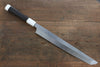 Sakai Takayuki Genbu Honyaki Acier Blanc No.2 Sakimaru Yanagiba  300mm Ebène avec double anneau Manipuler Avec gaine - japanny-FR