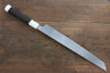 Sakai Takayuki Genbu Honyaki Acier Blanc No.2 Sakimaru Yanagiba  300mm Ebène avec double anneau Manipuler Avec gaine - japanny-FR