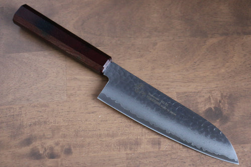 Sakai Takayuki Nanairo VG10 33-Couches Santoku  180mm Résine ABS (écaille de tortue rouge) Manipuler - japanny-FR