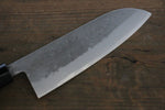 Seisuke Acier Bleu No.2 Nashiji Santoku  165mm châtaigne Manipuler - japanny-FR