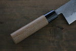 Seisuke Acier Bleu No.2 Nashiji Santoku  165mm châtaigne Manipuler - japanny-FR