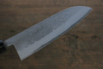 Seisuke Acier Bleu No.2 Nashiji Santoku  165mm châtaigne Manipuler - japanny-FR