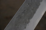 Seisuke Acier Bleu No.2 Nashiji Santoku  165mm châtaigne Manipuler - japanny-FR