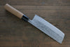 Seisuke Acier Bleu No.2 Nashiji Nakiri  165mm châtaigne Manipuler - japanny-FR