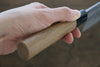 Seisuke Acier Bleu No.2 Nashiji Nakiri  165mm châtaigne Manipuler - japanny-FR