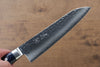 Seisuke Seiun VG10 33-Couches Damas Santoku  180mm Bois de pakka bleu Manipuler - japanny-FR