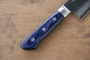 Seisuke Seiun VG10 33-Couches Damas Santoku  180mm Bois de pakka bleu Manipuler - japanny-FR