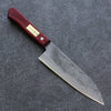 Seisuke Super Bleu Martelé Santoku  165mm Bois de pakka rouge Manipuler - japanny-FR