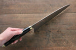 Takeshi Saji Acier Bleu No.2 Damas coloré Art Maki-e
 Gyuto  240mm Laqué Manipuler - japanny-FR