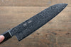 Seisuke AUS10 Damas Santoku  180mm Shitan Manipuler - japanny-FR