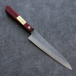 Seisuke Super Bleu Martelé Petite-utilité  150mm Bois de pakka rouge Manipuler - japanny-FR