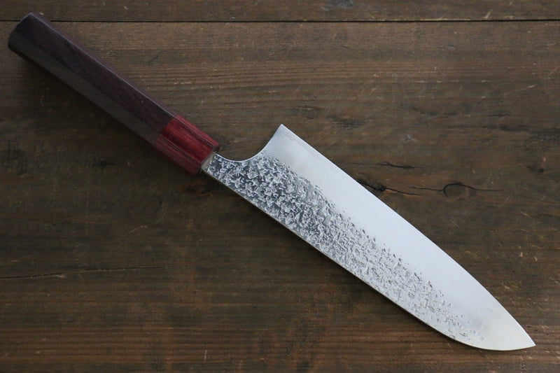 Yu Kurosaki Shizuku SPG2 Martelé Santoku  165mm Manipuler - japanny-FR
