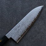 Seisuke VG10 Damas Santoku  180mm Laqué Manipuler - japanny-FR