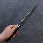 Seisuke VG10 Damas Santoku  180mm Laqué Manipuler - japanny-FR