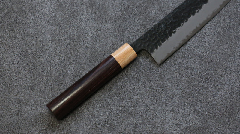 Seisuke Shitan Super Bleu Martelé Kurouchi Gyuto  240mm Shitan Manipuler - japanny-FR