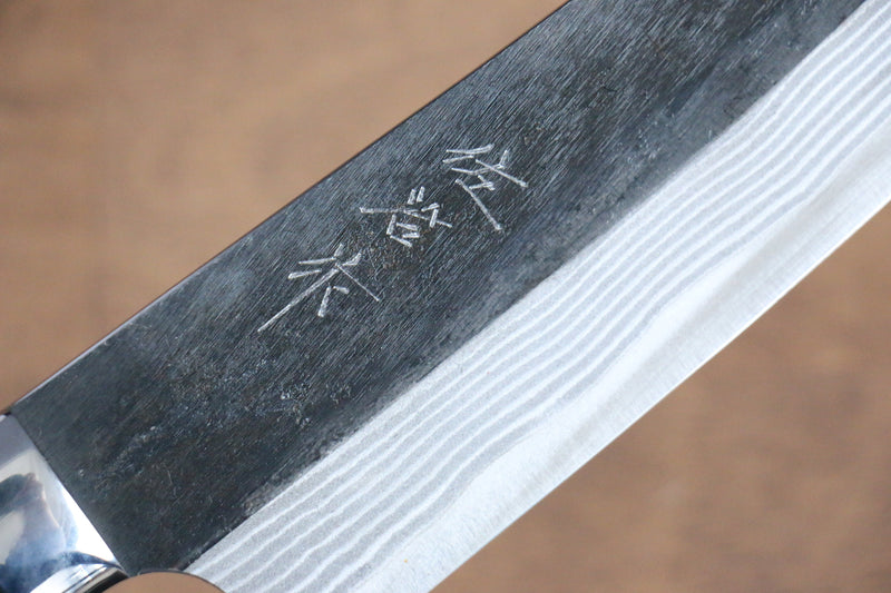 Takeshi Saji Super Bleu Kurouchi Damas Gyuto  180mm Micarta noir(style Nomura) Manipuler - japanny-FR