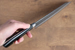 Takeshi Saji Super Bleu Kurouchi Damas Gyuto  180mm Micarta noir(style Nomura) Manipuler - japanny-FR