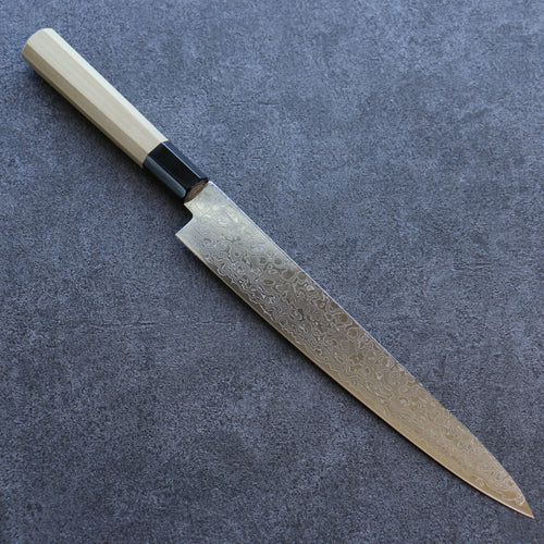 Misuzu AUS10 Damas Migaki Terminé Sujihiki  240mm Magnolia Manipuler - japanny-FR