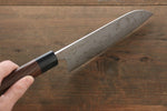 Shungo Ogata Acier Blanc No.2 Damas Migaki Terminé Santoku  180mm Shitan Manipuler - japanny-FR