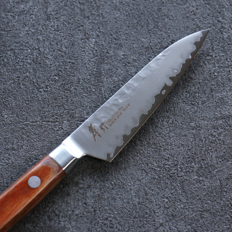 Sakai Takayuki VG5 Martelé Petite-utilité  90mm Bois de Pakka marron Manipuler - japanny-FR