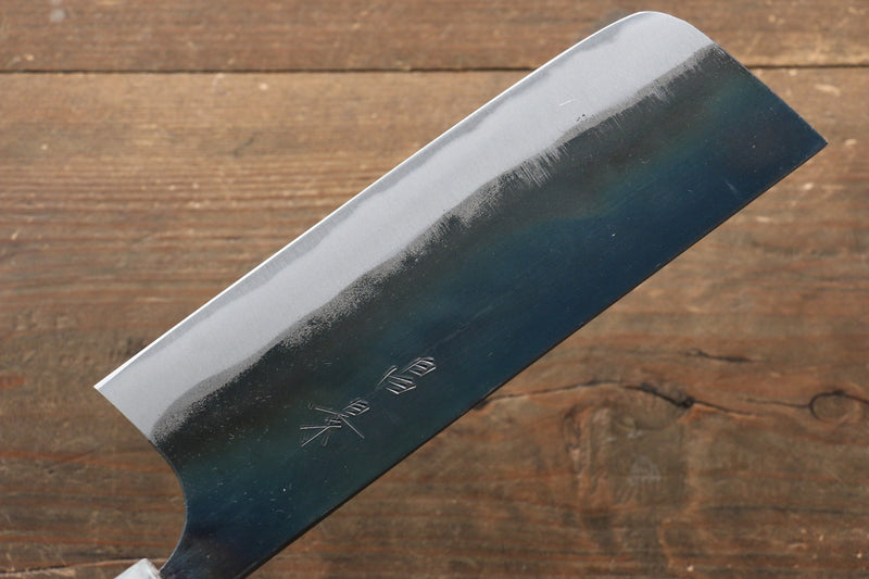 Masakage Mizu Acier Bleu No.2 Finition noire Nakiri  170mm Cerisier américain Manipuler - japanny-FR