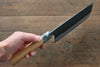 Masakage Mizu Acier Bleu No.2 Finition noire Nakiri  170mm Cerisier américain Manipuler - japanny-FR