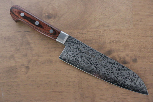 Sakai Takayuki VG10 17 Couche de Damas Finition en miroir Santoku  165mm - japanny-FR