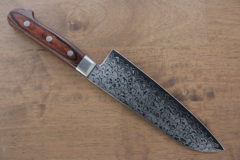 Sakai Takayuki VG10 17 Couche de Damas Finition en miroir Santoku  165mm - japanny-FR