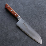 Sakai Takayuki VG5 Martelé Santoku  175mm Bois de Pakka marron Manipuler - japanny-FR