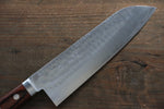 Kunihira Tanzo VG1 Martelé Santoku  170mm Acajou Manipuler - japanny-FR