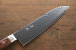 Seisuke VG10 33-Couches Damas Santoku  180mm Acajou Manipuler - japanny-FR