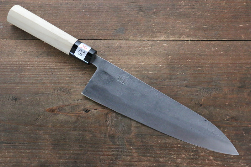 Fujiwara Teruyasu Acier Blanc No.1 Nashiji Gyuto  210mm Magnolia Manipuler - japanny-FR