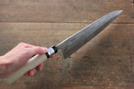 Fujiwara Teruyasu Acier Blanc No.1 Nashiji Gyuto  210mm Magnolia Manipuler - japanny-FR