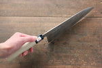 Fujiwara Teruyasu Acier Blanc No.1 Nashiji Gyuto  210mm Magnolia Manipuler - japanny-FR