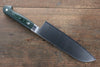 Sakai Takayuki Grand Chef Gran chef Acier suédois Santoku 180mm Micarta vert Manipuler - japanny-FR