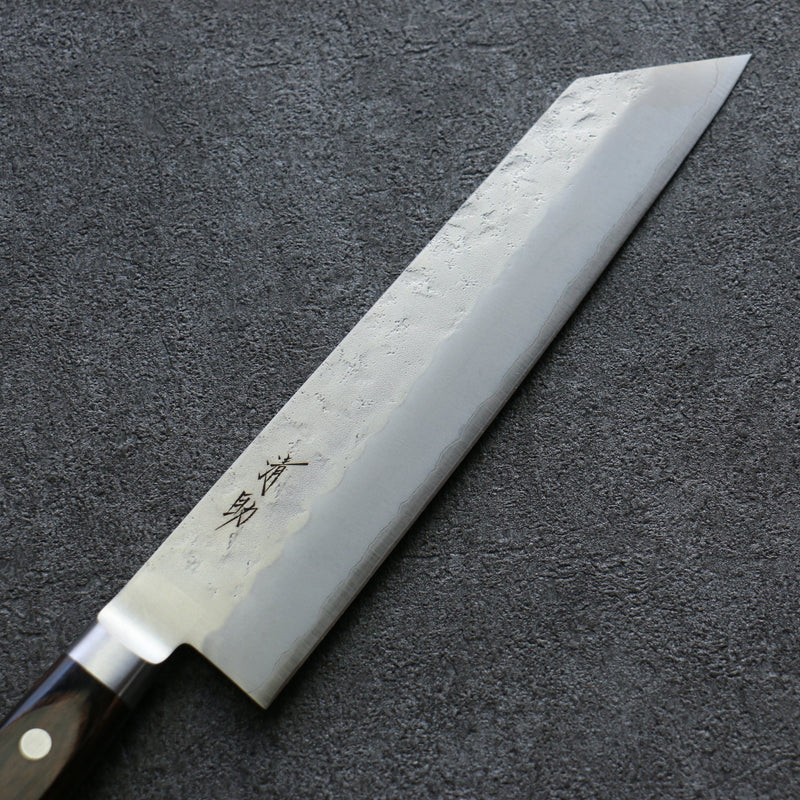 Seisuke Acier argenté NO.3 Nashiji Kirituke Gyuto  210mm Bois de Pakka marron Manipuler - japanny-FR